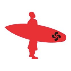 Surfeur Basque autocollant sticker adhésif 