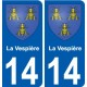 14 Léry blason autocollant plaque stickers ville