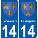 14 Léry blason autocollant plaque stickers ville