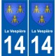 14 Léry blason autocollant plaque stickers ville