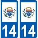 14 Léry logo autocollant plaque stickers ville