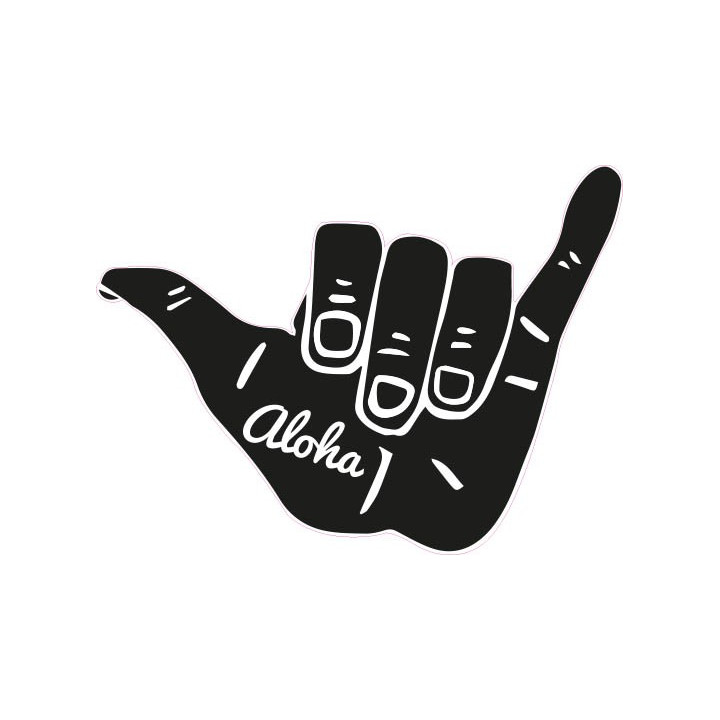 Shaka Aloha autocollant sticker adhésif 