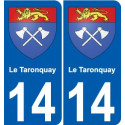 27 de Léry escudo de armas de la etiqueta engomada de la placa de pegatinas de la ciudad