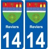 14 Léry blason autocollant plaque stickers ville