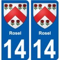 27 de Léry escudo de armas de la etiqueta engomada de la placa de pegatinas de la ciudad