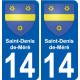 27 de Léry escudo de armas de la etiqueta engomada de la placa de pegatinas de la ciudad