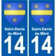27 de Léry escudo de armas de la etiqueta engomada de la placa de pegatinas de la ciudad