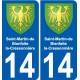 27 Léry coat of arms sticker plate stickers city