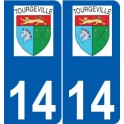 14 Léry logo autocollant plaque stickers ville
