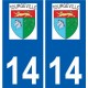 14 Léry logo autocollant plaque stickers ville