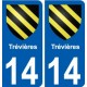 27 Léry coat of arms sticker plate stickers city