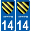 14 Léry blason autocollant plaque stickers ville