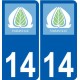 14 Léry logo autocollant plaque stickers ville
