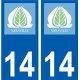 14 Léry logo autocollant plaque stickers ville