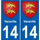 14 Léry blason autocollant plaque stickers ville