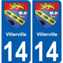 14 Léry blason autocollant plaque stickers ville