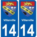 14 Léry blason autocollant plaque stickers ville
