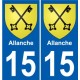 15 Léry blason autocollant plaque stickers ville