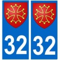 32 Occitan sticker plate