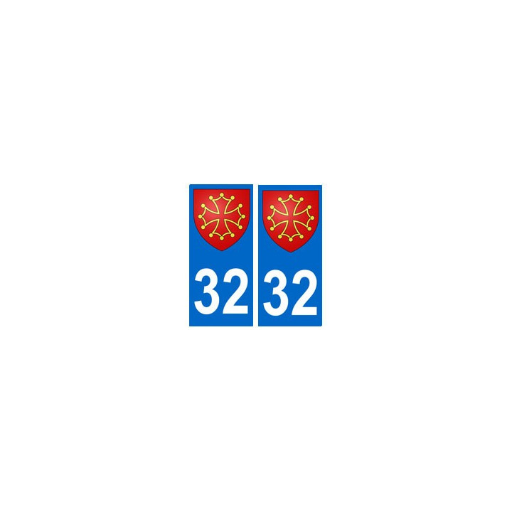 32 Occitan autocollant plaque