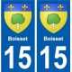 15 Léry blason autocollant plaque stickers ville