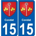 15 Léry blason autocollant plaque stickers ville