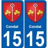 27 de Léry escudo de armas de la etiqueta engomada de la placa de pegatinas de la ciudad