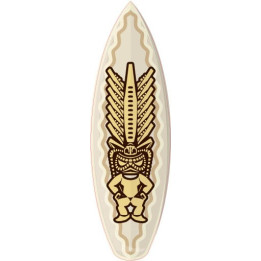 Tiki Planche de surf hibiscus autocollant sticker adhesif