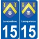 15 Léry blason autocollant plaque stickers ville