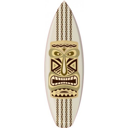Planche de surf Tiki 2 autocollant sticker adhesif