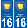 16 Léry blason autocollant plaque stickers ville