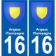 16 Léry blason autocollant plaque stickers ville