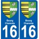 27 de Léry escudo de armas de la etiqueta engomada de la placa de pegatinas de la ciudad