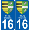 16 Léry blason autocollant plaque stickers ville