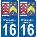 16 Léry blason autocollant plaque stickers ville