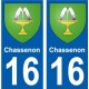 16 Léry blason autocollant plaque stickers ville