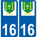 16 Léry logo autocollant plaque stickers ville