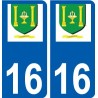 16 Léry logo autocollant plaque stickers ville