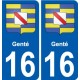 27 Léry stemma adesivo piastra adesivi città