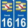 16 Léry blason autocollant plaque stickers ville