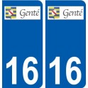 16 Léry logo autocollant plaque stickers ville
