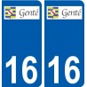 16 Léry logo autocollant plaque stickers ville