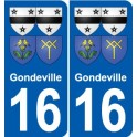 16 Léry blason autocollant plaque stickers ville