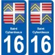 16 Léry blason autocollant plaque stickers ville