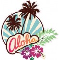 autocollant sticker Aloha adhesif