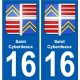 27 Léry coat of arms sticker plate stickers city