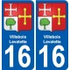 27 de Léry escudo de armas de la etiqueta engomada de la placa de pegatinas de la ciudad