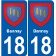 18 Léry blason autocollant plaque stickers ville