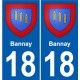 18 Léry blason autocollant plaque stickers ville