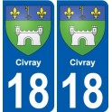 18 Léry blason autocollant plaque stickers ville